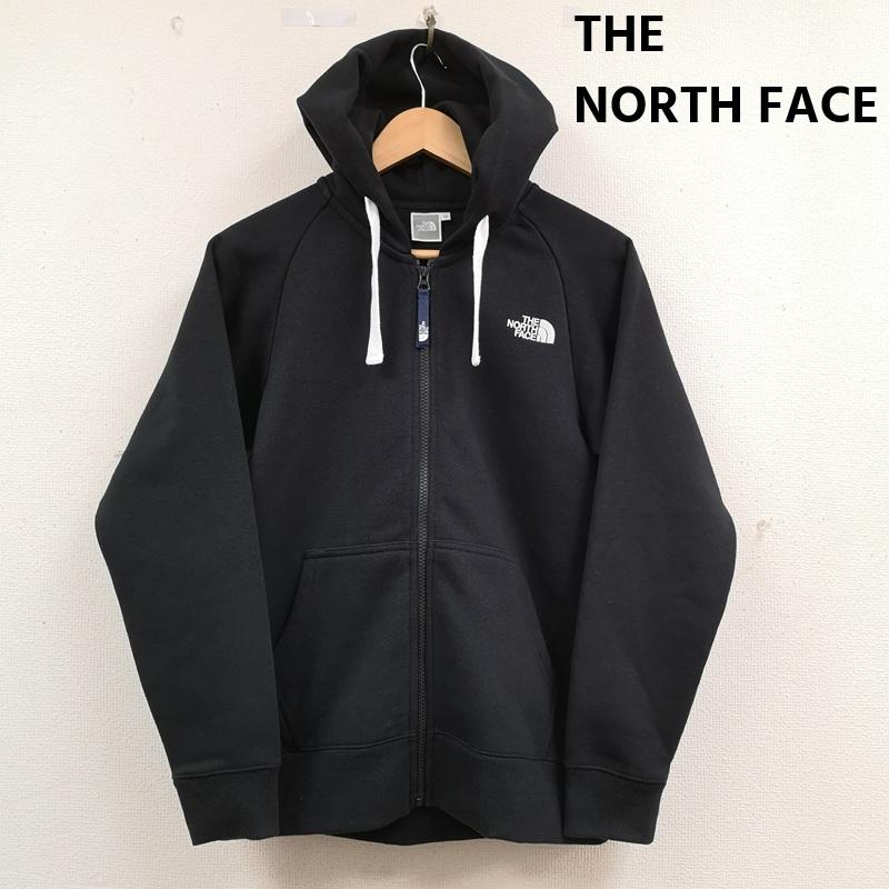 ザノースフェイス THE NORTH FACE パーカー 長袖 リアビュー フルジップ フーディ 裏起毛 スウェット パーカー M 黒 / ブラック / black X 白 / ホワイト / white レディース USED 古着 中古 50169969