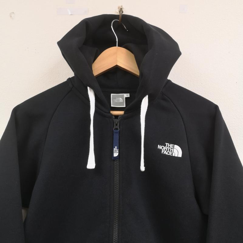 ザノースフェイス THE NORTH FACE パーカー 長袖 リアビュー フルジップ フーディ 裏起毛 スウェット パーカー M 黒 / ブラック / black X 白 / ホワイト / white レディース USED 古着 中古 50169969