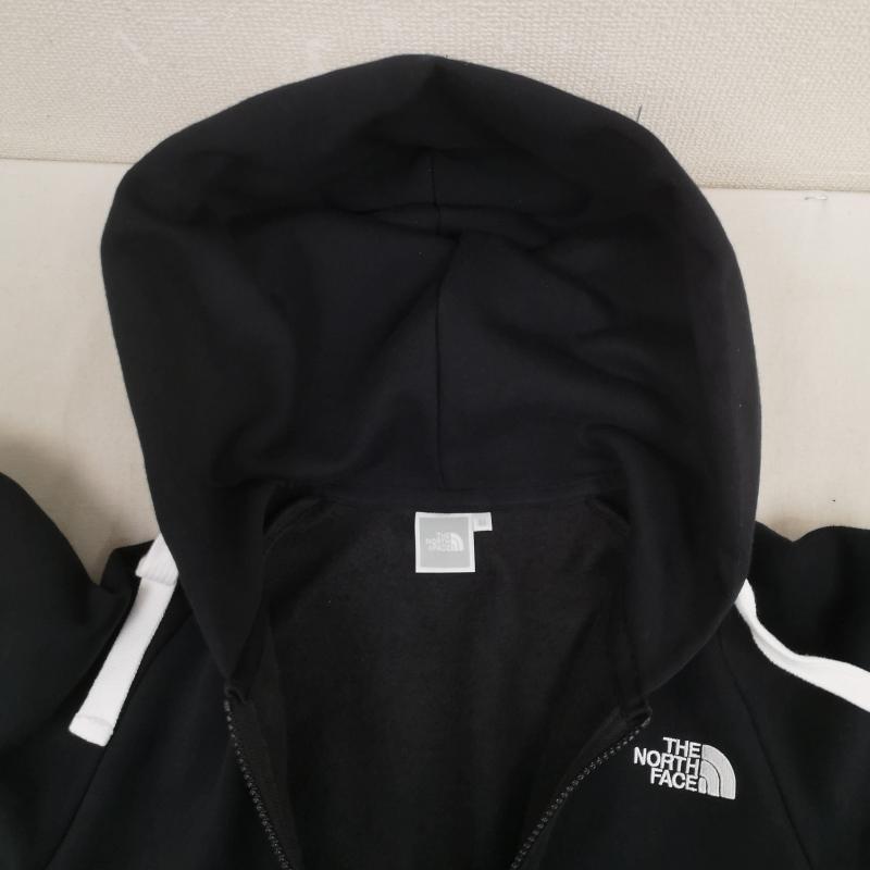 ザノースフェイス THE NORTH FACE パーカー 長袖 リアビュー フルジップ フーディ 裏起毛 スウェット パーカー M 黒 / ブラック / black X 白 / ホワイト / white レディース USED 古着 中古 50169969