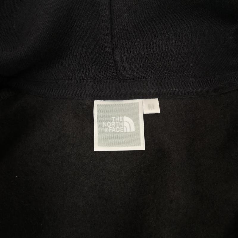 ザノースフェイス THE NORTH FACE パーカー 長袖 リアビュー フルジップ フーディ 裏起毛 スウェット パーカー M 黒 / ブラック / black X 白 / ホワイト / white レディース USED 古着 中古 50169969