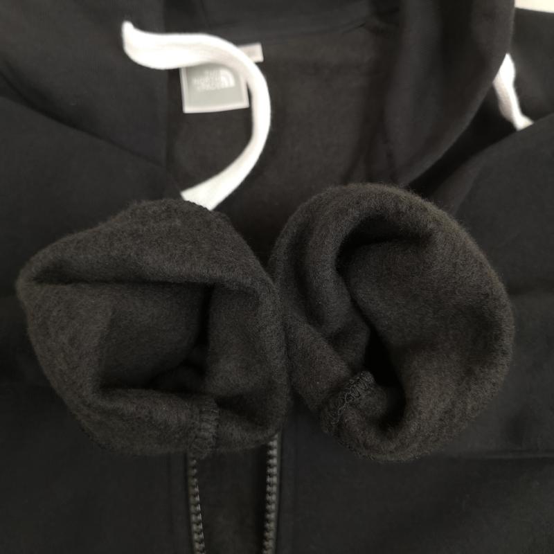 ザノースフェイス THE NORTH FACE パーカー 長袖 リアビュー フルジップ フーディ 裏起毛 スウェット パーカー M 黒 / ブラック / black X 白 / ホワイト / white レディース USED 古着 中古 50169969