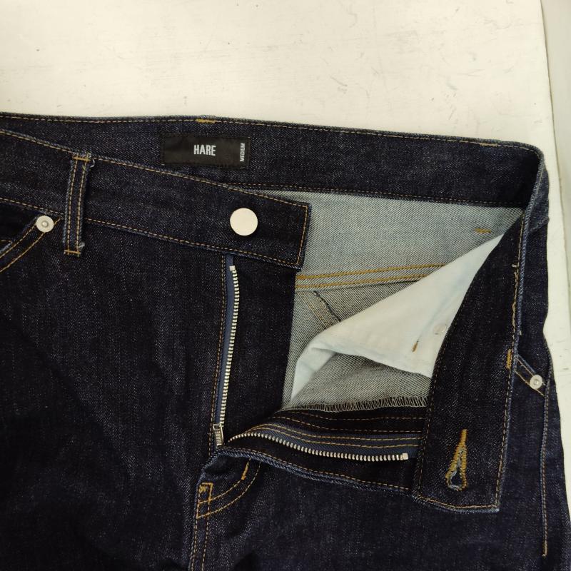 ハレ HARE パンツ デニム、ジーンズ 3D ストレート デニム パンツ 立体 カッティング ワイド バギー M メンズ USED 古着 中古 50169975