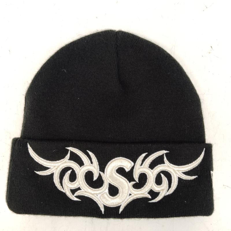 シュプリーム Supreme 帽子 ニット帽 New Era コラボ 25AW Tribal S Logo Beanie - 黒 / ブラック / black X 白 / ホワイト / white メンズ USED 古着 中古 50169976
