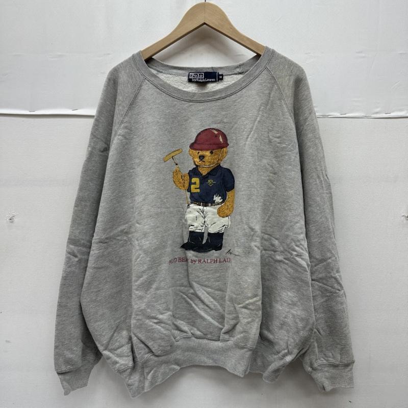ポロラルフローレン POLO RALPH LAUREN トレーナー 半袖 90s ポロベア プリント スウェット M 灰 / グレー / gray メンズ USED 古着 中古 50169984
