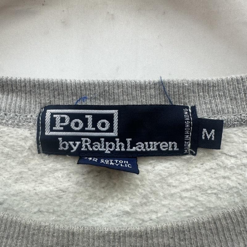 ポロラルフローレン POLO RALPH LAUREN トレーナー 半袖 90s ポロベア プリント スウェット M 灰 / グレー / gray メンズ USED 古着 中古 50169984
