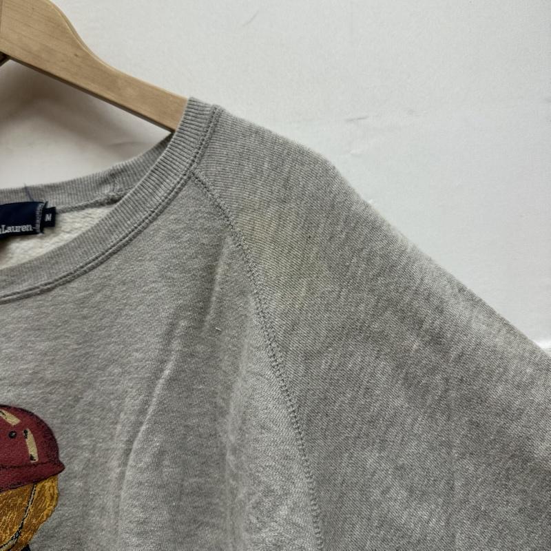 ポロラルフローレン POLO RALPH LAUREN トレーナー 半袖 90s ポロベア プリント スウェット M 灰 / グレー / gray メンズ USED 古着 中古 50169984