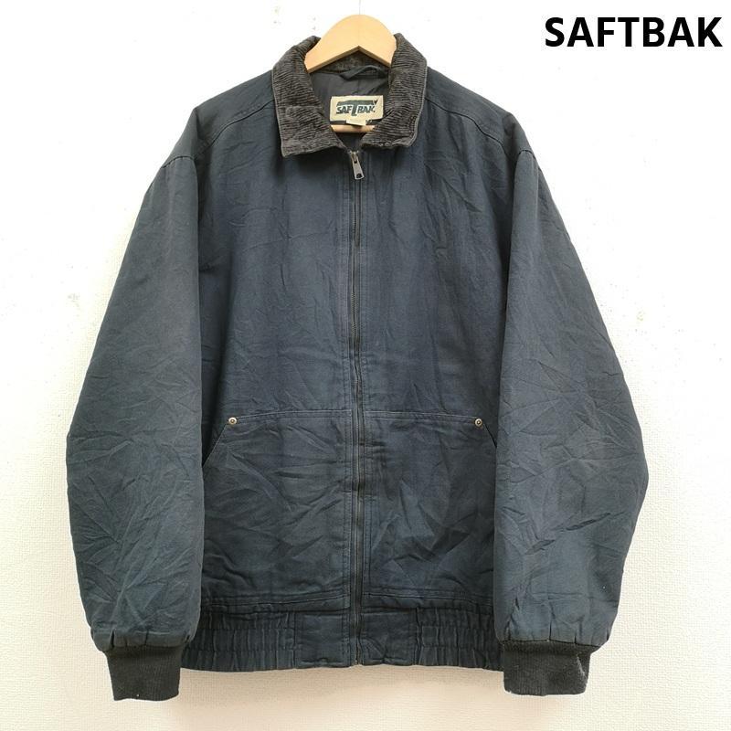 古着 USED ジャケット、上着 ジャンパー、ブルゾン SAFTBAK サフトバック 襟コーデュロイ ダック ワーク ジャケット M 紺 / ネイビー / navy メンズ USED 古着 中古 50169987