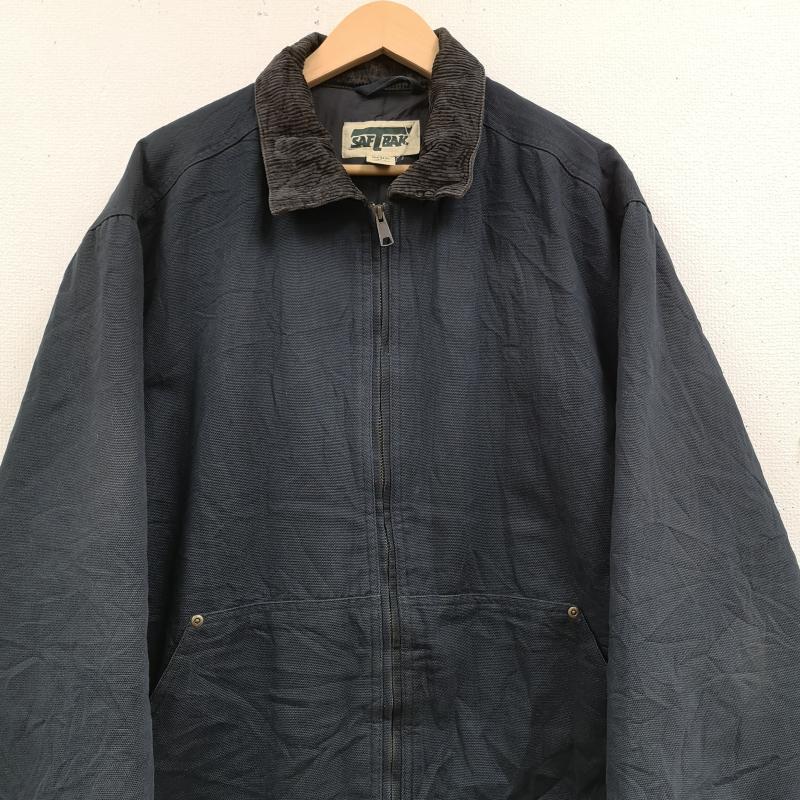 古着 USED ジャケット、上着 ジャンパー、ブルゾン SAFTBAK サフトバック 襟コーデュロイ ダック ワーク ジャケット M 紺 / ネイビー / navy メンズ USED 古着 中古 50169987