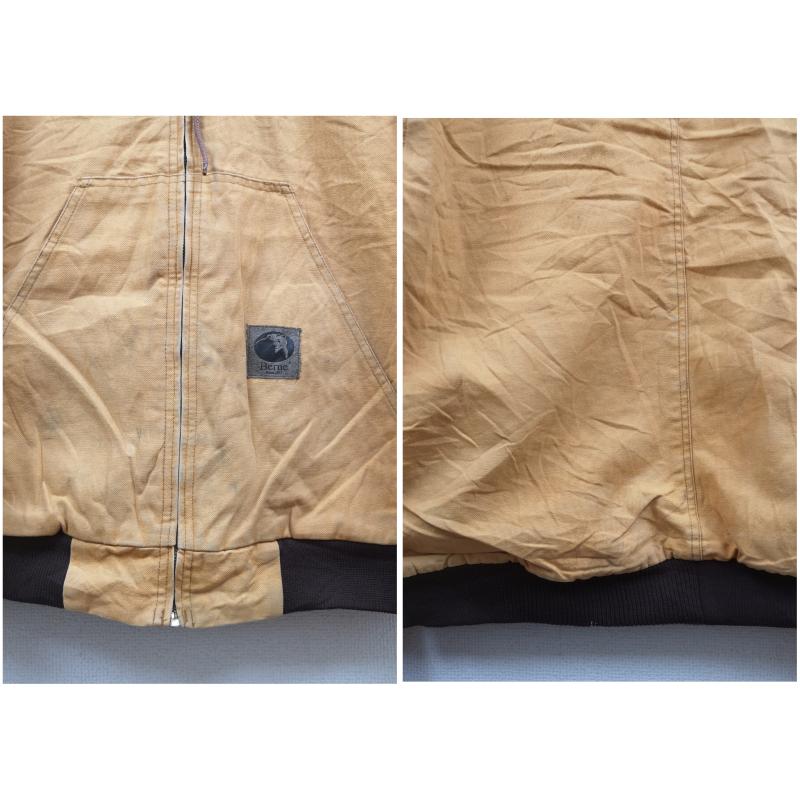 古着 USED ジャケット、上着 ジャンパー、ブルゾン Berne Apparel バーン アパレル ダック ワーク アクティブ ジャケット 黄 / イエロー / yellow X 茶 / ブラウン / brown メンズ USED 古着 中古 50169989