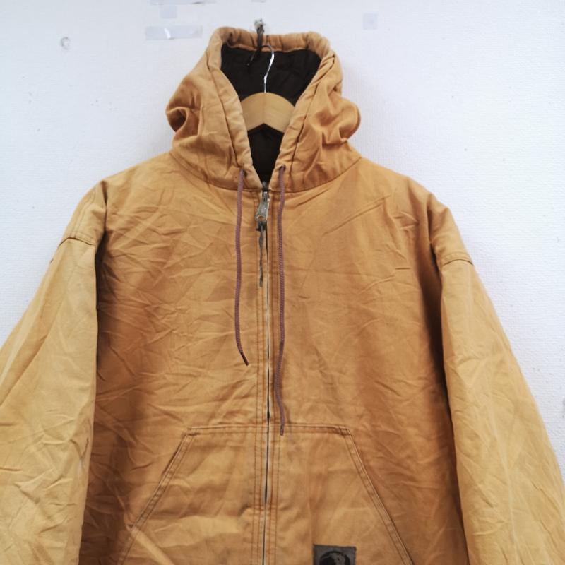 古着 USED ジャケット、上着 ジャンパー、ブルゾン Berne Apparel バーン アパレル ダック ワーク アクティブ ジャケット 黄 / イエロー / yellow X 茶 / ブラウン / brown メンズ USED 古着 中古 50169989
