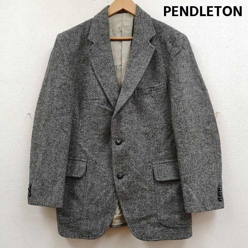 ペンドルトン PENDLETON ジャケット、上着 ジャケット、ブレザー USA製 ヘリンボーン ツイード テーラード ジャケット スポーツ コート 40 灰 / グレー / gray メンズ USED 古着 中古 50169997