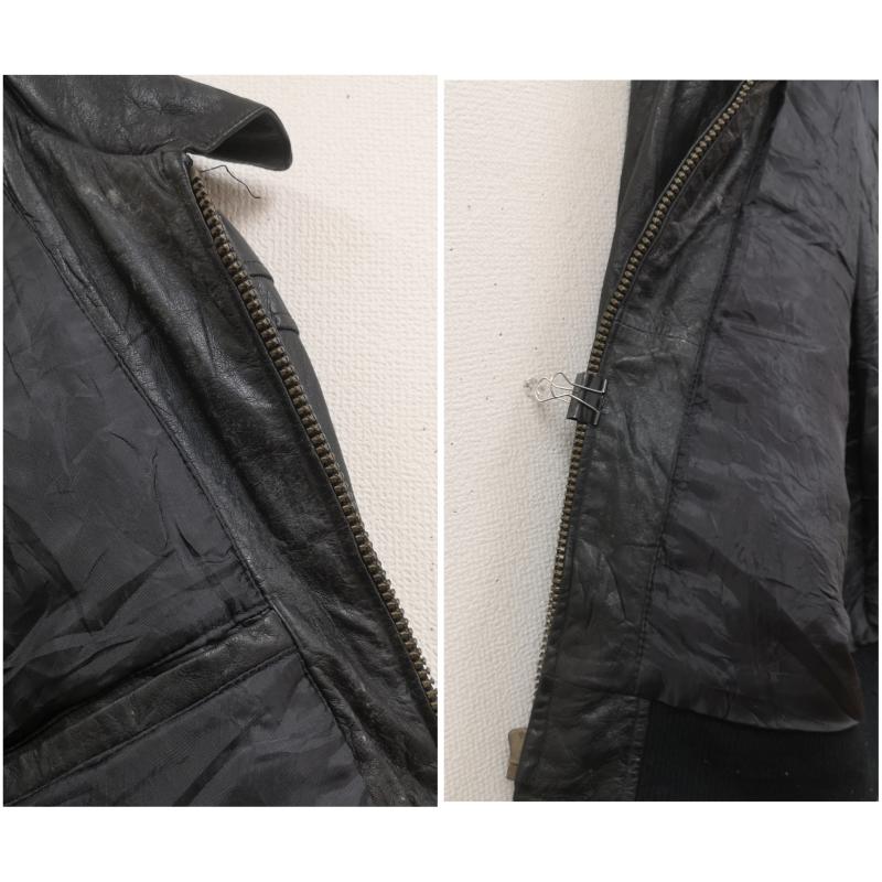 古着 USED ジャケット、上着 レザージャケット Stratojac ストラトジャック A-2型 リアル レザー フライト ジャケット M 黒 / ブラック / black メンズ USED 古着 中古 50169998