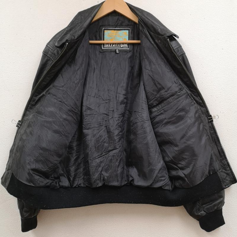 古着 USED ジャケット、上着 レザージャケット Stratojac ストラトジャック A-2型 リアル レザー フライト ジャケット M 黒 / ブラック / black メンズ USED 古着 中古 50169998
