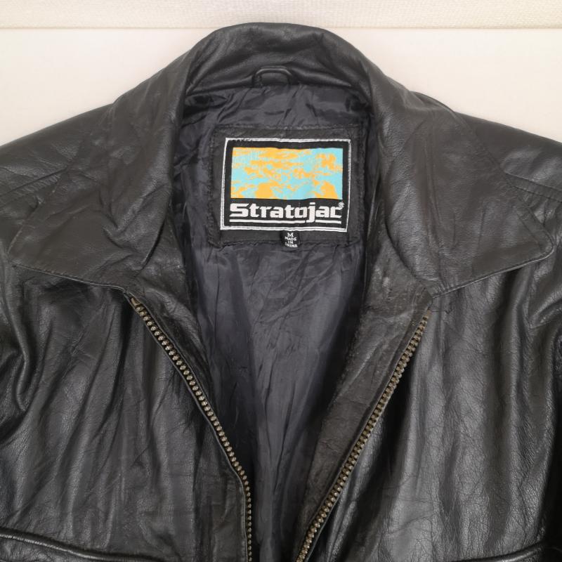 古着 USED ジャケット、上着 レザージャケット Stratojac ストラトジャック A-2型 リアル レザー フライト ジャケット M 黒 / ブラック / black メンズ USED 古着 中古 50169998