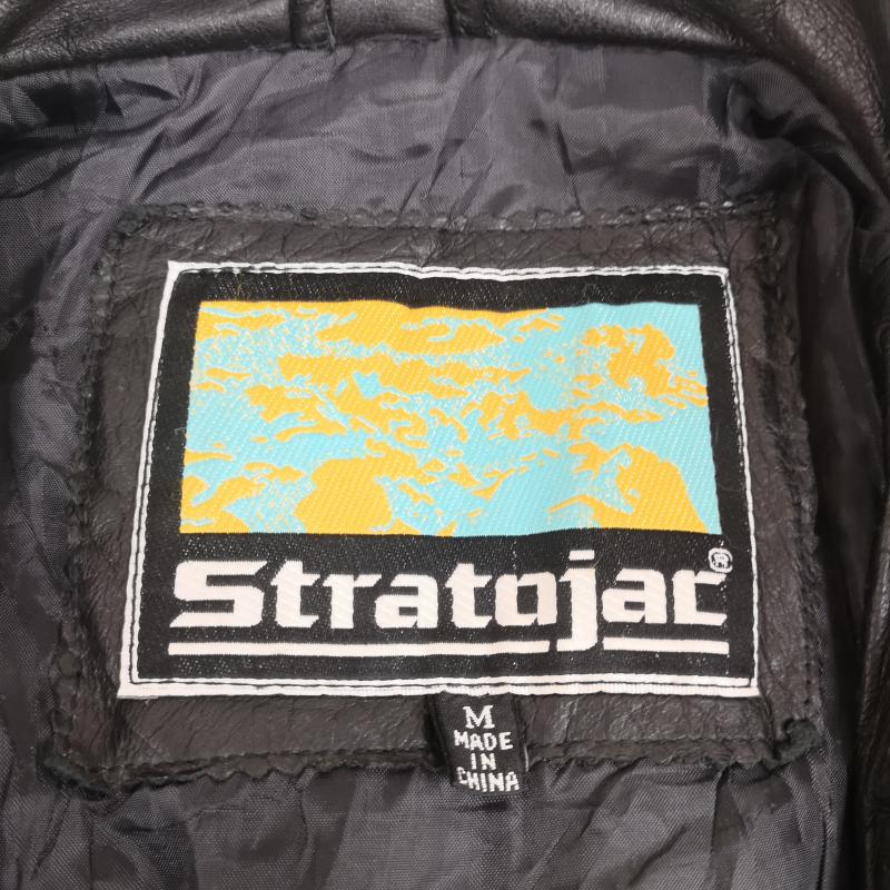 古着 USED ジャケット、上着 レザージャケット Stratojac ストラトジャック A-2型 リアル レザー フライト ジャケット M 黒 / ブラック / black メンズ USED 古着 中古 50169998