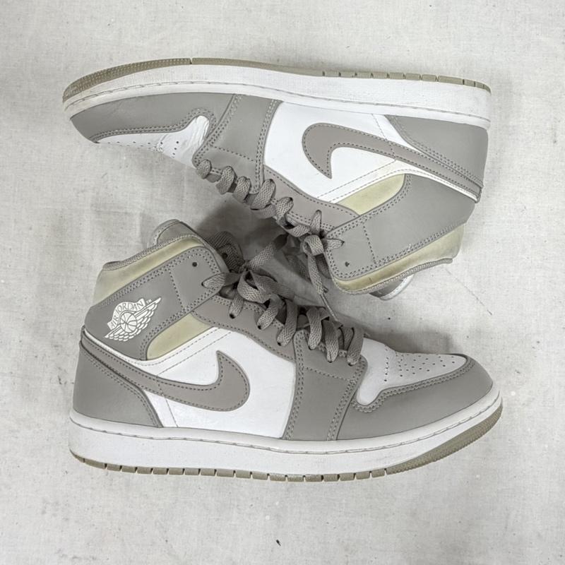 ナイキ NIKE スニーカー スニーカー AIR JORDAN 1 MID エアジョーダン カレッジグレー 554724-082 バスケット ロゴ スニーカー 27.5cm ロゴ、文字 白 / ホワイト / white X 灰 / グレー / gray メンズ USED 古着 中古 50169999
