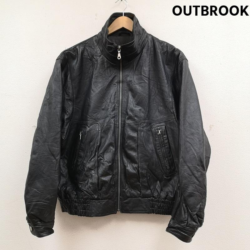 古着 USED ジャケット、上着 レザージャケット OUTBROOK アウトブルック 本革 レザー ジャケット M 黒 / ブラック / black メンズ USED 古着 中古 50170000