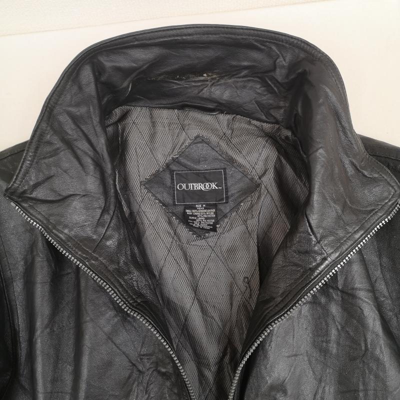古着 USED ジャケット、上着 レザージャケット OUTBROOK アウトブルック 本革 レザー ジャケット M 黒 / ブラック / black メンズ USED 古着 中古 50170000