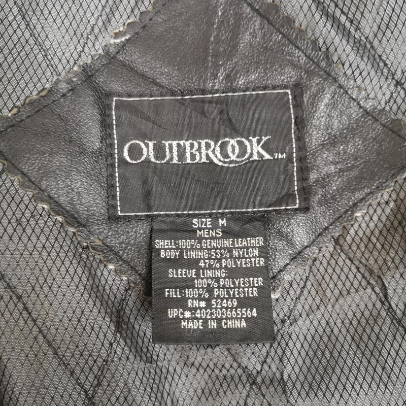古着 USED ジャケット、上着 レザージャケット OUTBROOK アウトブルック 本革 レザー ジャケット M 黒 / ブラック / black メンズ USED 古着 中古 50170000