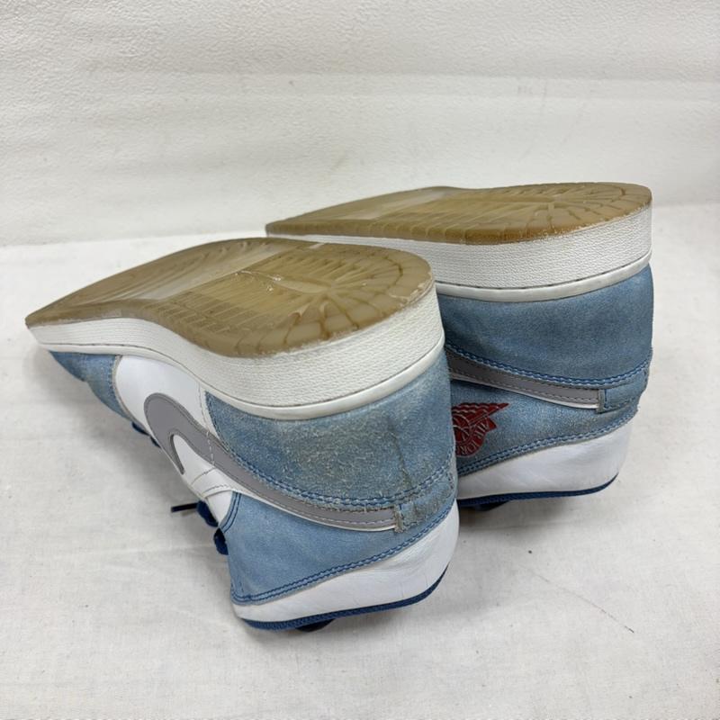 ナイキ NIKE スニーカー スニーカー Air Jordan1 Mid Hyper Royal エアジョーダン ハイパーロイヤル ロゴ スニーカー DN3706-401 27.5cm ロゴ、文字 白 / ホワイト / white X 水色 / ライトブルー / メンズ USED 古着 中古 50170002