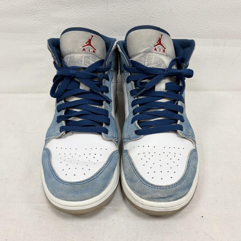 ナイキ NIKE スニーカー スニーカー Air Jordan1 Mid Hyper Royal エアジョーダン ハイパーロイヤル ロゴ スニーカー DN3706-401 27.5cm ロゴ、文字 白 / ホワイト / white X 水色 / ライトブルー / メンズ USED 古着 中古 50170002