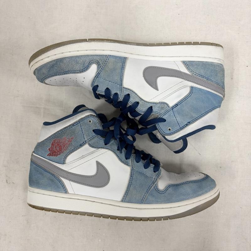 ナイキ NIKE スニーカー スニーカー Air Jordan1 Mid Hyper Royal エアジョーダン ハイパーロイヤル ロゴ スニーカー DN3706-401 27.5cm ロゴ、文字 白 / ホワイト / white X 水色 / ライトブルー / メンズ USED 古着 中古 50170002