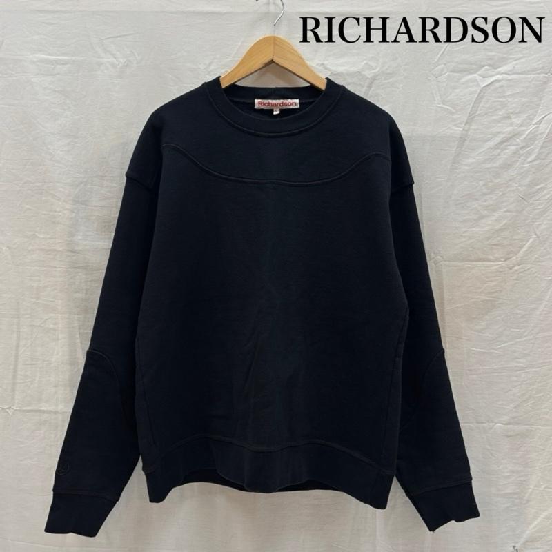 リチャードソン RICHARDSON トレーナー 長袖 USA製 切替し スウェット トレーナー 長袖 S 黒 / ブラック / black メンズ USED 古着 中古 50170008