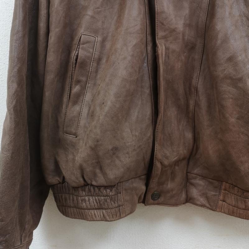 古着 USED ジャケット、上着 レザージャケット WILSONS LEATHER ウィルソンズ レザー 本革 リアルレザー ボンバー ジャケット XL 茶 / ブラウン / brown メンズ USED 古着 中古 50170012