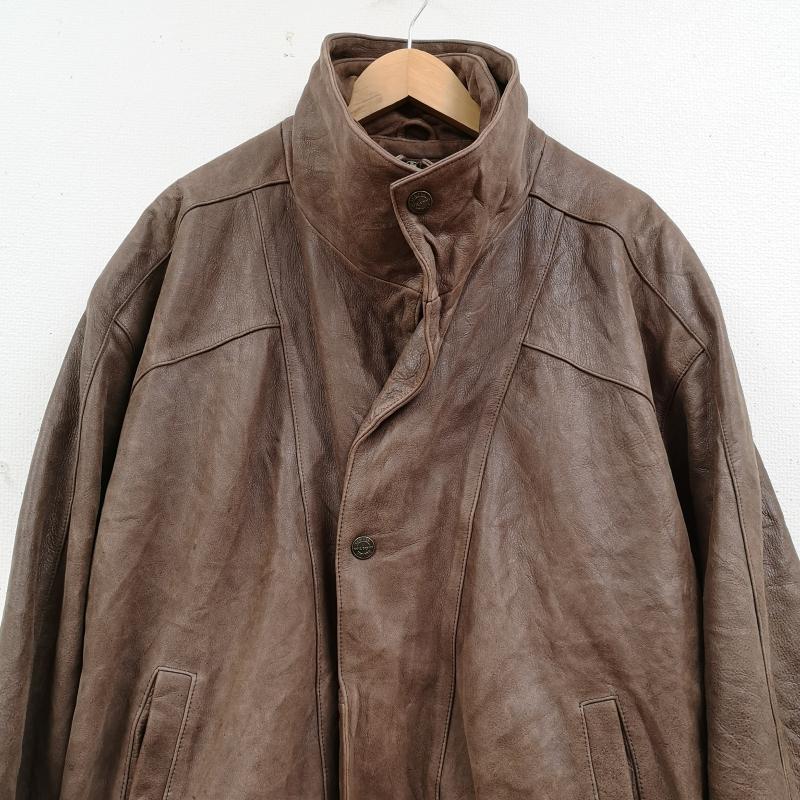 古着 USED ジャケット、上着 レザージャケット WILSONS LEATHER ウィルソンズ レザー 本革 リアルレザー ボンバー ジャケット XL 茶 / ブラウン / brown メンズ USED 古着 中古 50170012