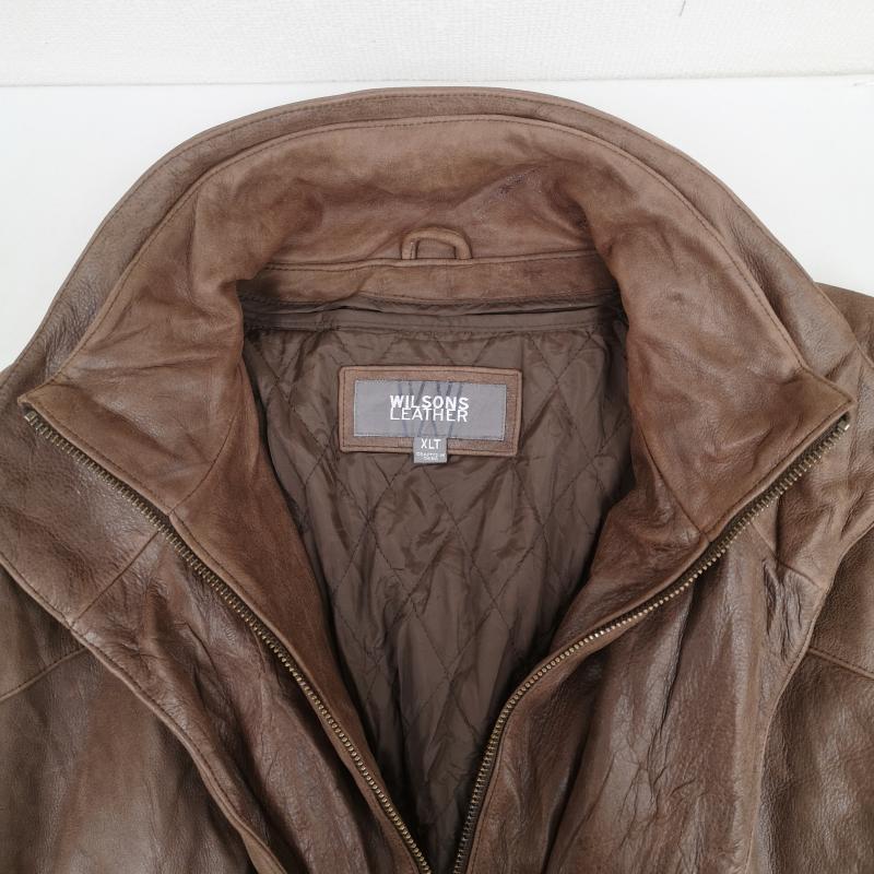 古着 USED ジャケット、上着 レザージャケット WILSONS LEATHER ウィルソンズ レザー 本革 リアルレザー ボンバー ジャケット XL 茶 / ブラウン / brown メンズ USED 古着 中古 50170012