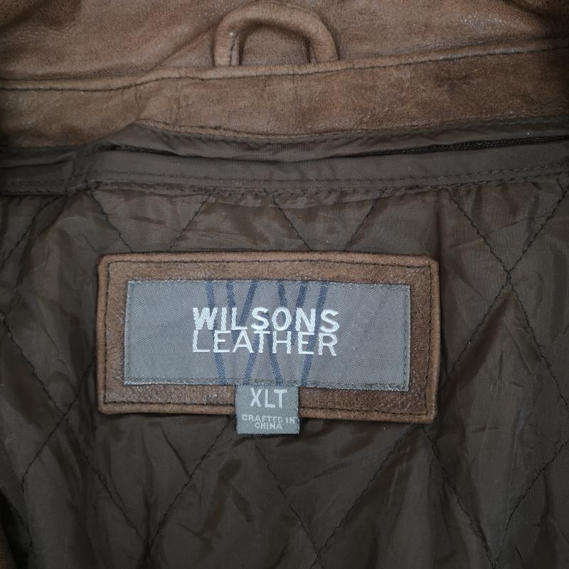 古着 USED ジャケット、上着 レザージャケット WILSONS LEATHER ウィルソンズ レザー 本革 リアルレザー ボンバー ジャケット XL 茶 / ブラウン / brown メンズ USED 古着 中古 50170012