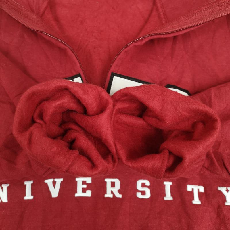 チャンピオン Champion トレーナー 長袖 ボストン 大学 BOSTON UNIVERSITY ハーフ ジップ スウェット トレーナー L 赤 / レッド / red メンズ USED 古着 中古 50170014