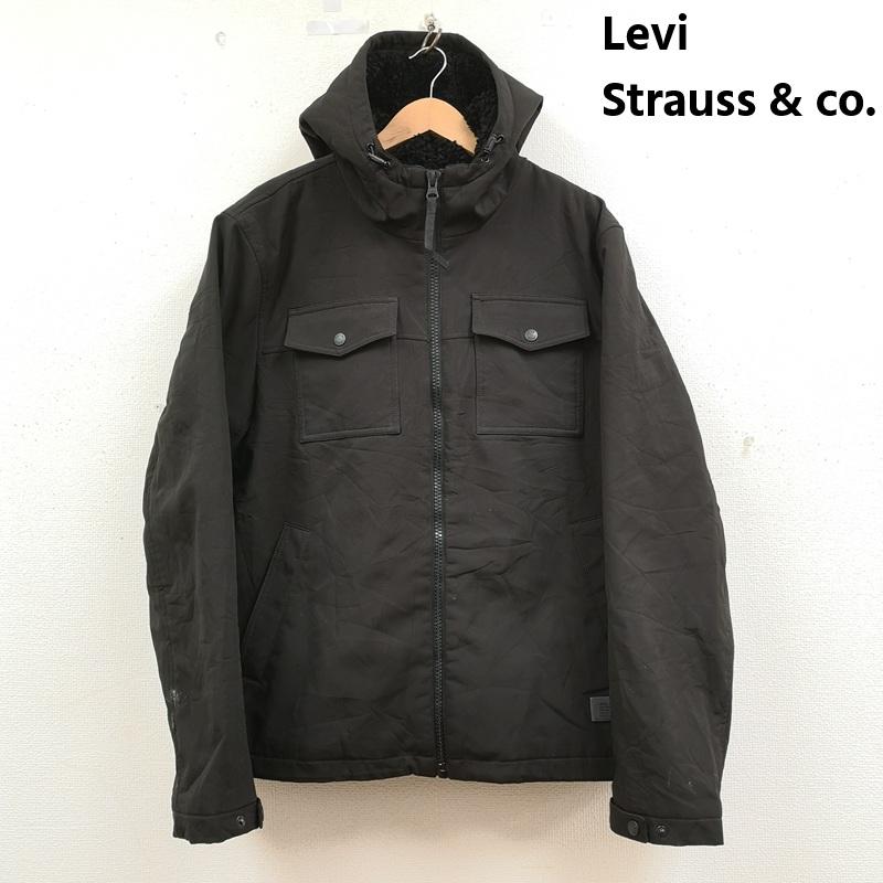 リーバイストラウスアンドコー Levi Strauss & co. ジャケット、上着 ジャンパー、ブルゾン ソフトシェル 2ポケット シェルパラインド フーデッド トラッカー ジャケット L 黒 / ブラック / black メンズ USED 古着 中古 50170015
