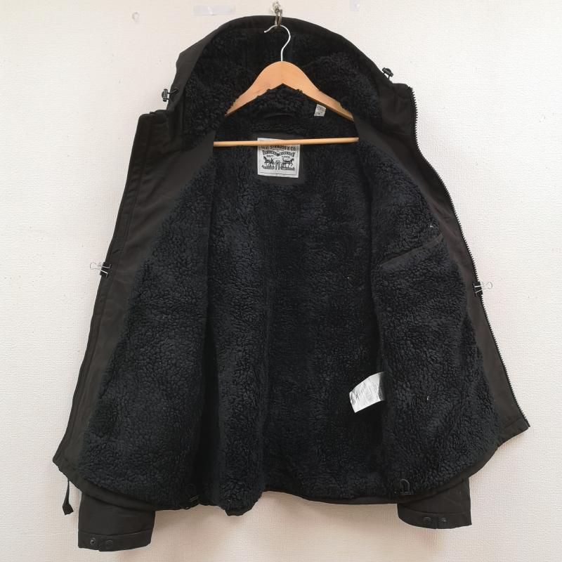 リーバイストラウスアンドコー Levi Strauss & co. ジャケット、上着 ジャンパー、ブルゾン ソフトシェル 2ポケット シェルパラインド フーデッド トラッカー ジャケット L 黒 / ブラック / black メンズ USED 古着 中古 50170015