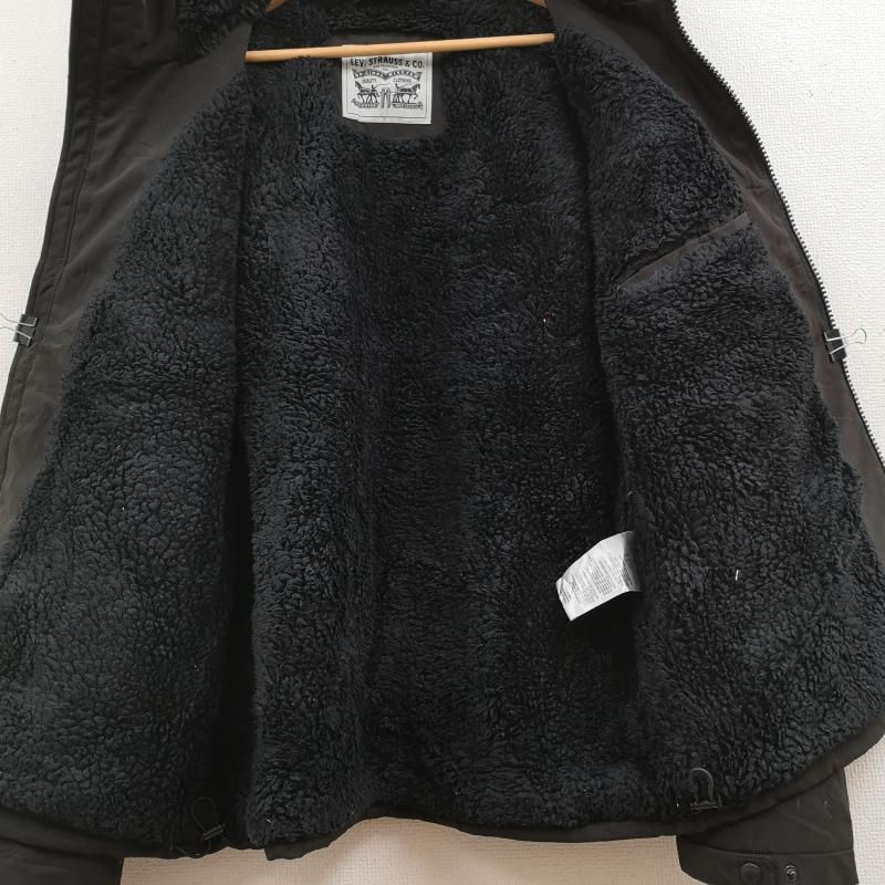 リーバイストラウスアンドコー Levi Strauss & co. ジャケット、上着 ジャンパー、ブルゾン ソフトシェル 2ポケット シェルパラインド フーデッド トラッカー ジャケット L 黒 / ブラック / black メンズ USED 古着 中古 50170015