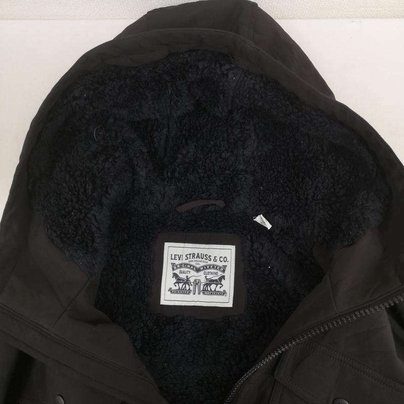 リーバイストラウスアンドコー Levi Strauss & co. ジャケット、上着 ジャンパー、ブルゾン ソフトシェル 2ポケット シェルパラインド フーデッド トラッカー ジャケット L 黒 / ブラック / black メンズ USED 古着 中古 50170015