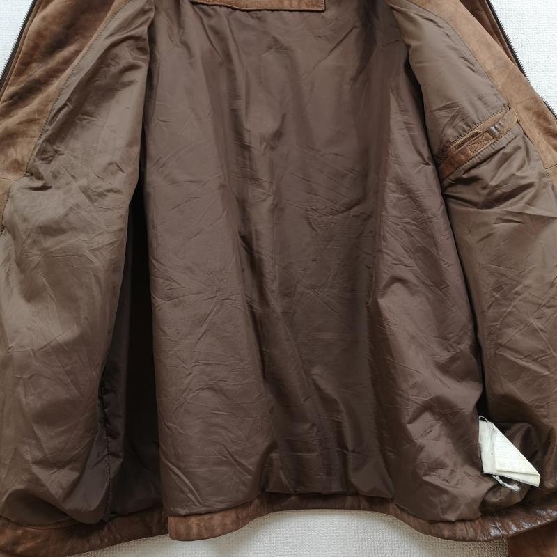 ティンバーランド Timberland ジャケット、上着 レザージャケット 02AW カウハイド 本革 レザー ジャケット 20257 L 茶 / ブラウン / brown メンズ USED 古着 中古 50170018