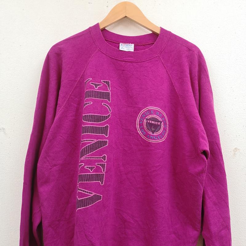 古着 USED トレーナー 長袖 Hanes USA製 VENICE BEACH ベニス ビーチ クルーネック スウェット トレーナー XL 紫 / パープル / purple X 桃 / ピンク / pink メンズ USED 古着 中古 50170020
