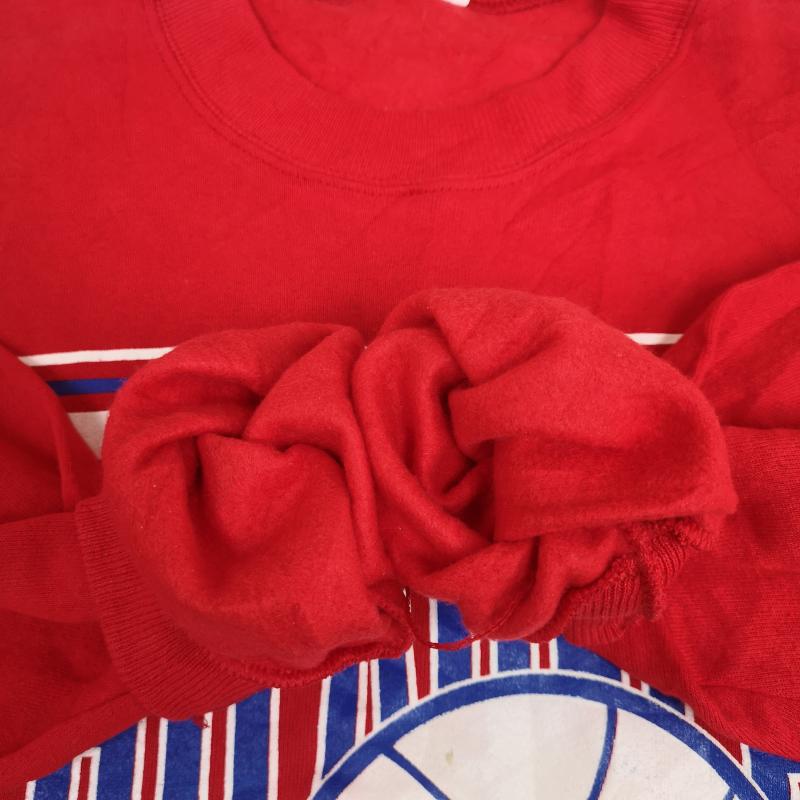 古着 USED トレーナー 長袖 Hanes USA製 NBA Philadelphia 76ers シクサーズ クルーネック スウェット トレーナー L 赤 / レッド / red メンズ USED 古着 中古 50170021