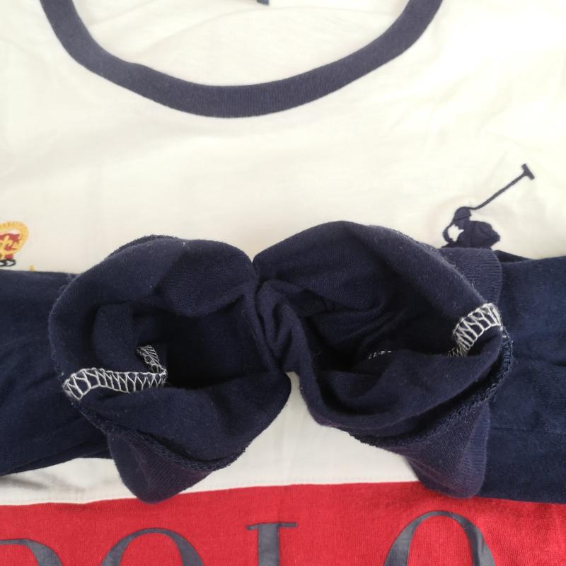 ポロラルフローレン POLO RALPH LAUREN Tシャツ 長袖 ビッグポニー クラウンクレスト 刺繍 長袖 Tシャツ ロンT S 白 / ホワイト / white X 紺 / ネイビー / navy メンズ USED 古着 中古 50170029