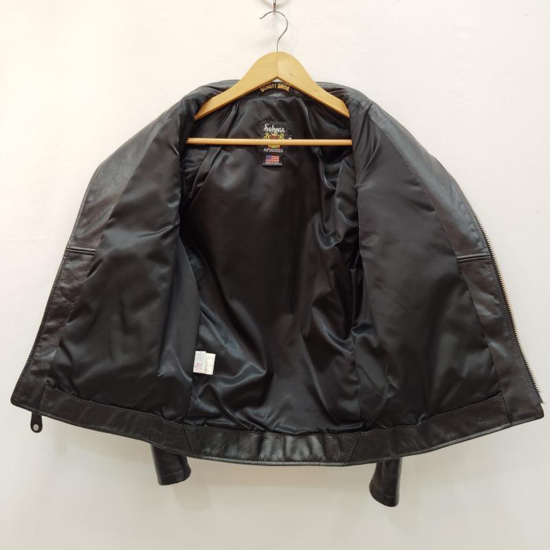 ショット schott ジャケット、上着 ライダース ワンスター スタンドカラー ライダース ジャケット 34 黒 / ブラック / black メンズ USED 古着 中古 50170032