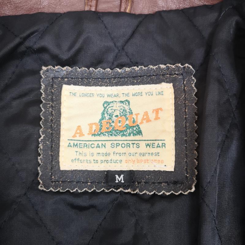 古着 USED ジャケット、上着 レザージャケット A DEQUAT アディクウィト カウハイド 牛革レザー トラッカー ジャケット M 黒 / ブラック / black X 茶 / ブラウン / brown メンズ USED 古着 中古 50170034