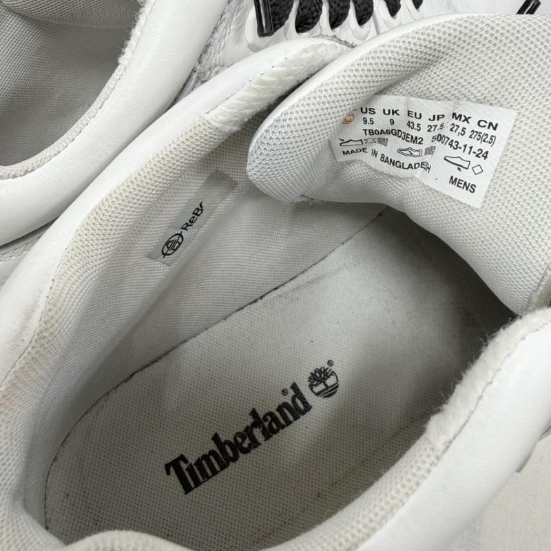 ティンバーランド Timberland スニーカー スニーカー BRIDGTON CHUKKA ブリッジトン レザー チャッカ ミドルカット スニーカー ロゴ 27.5cm ロゴ、文字 白 / ホワイト / white メンズ USED 古着 中古 50170035