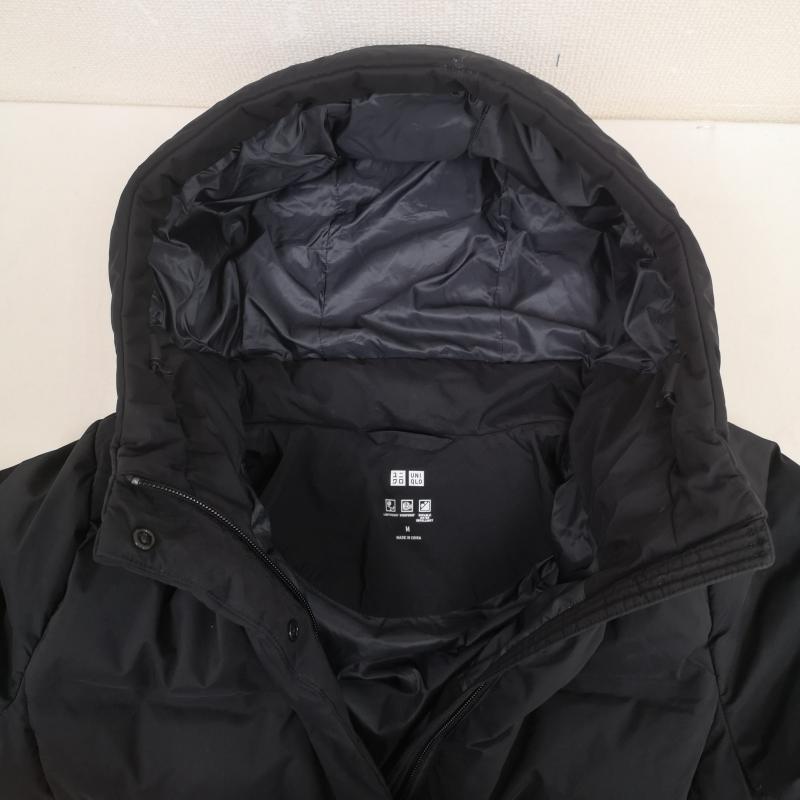 ユニクロ UNIQLO コート ダウンコート 耐久 撥水 加工 シームレス ダウン ロング コート 420253 M 紺 / ネイビー / navy レディース USED 古着 中古 50170036