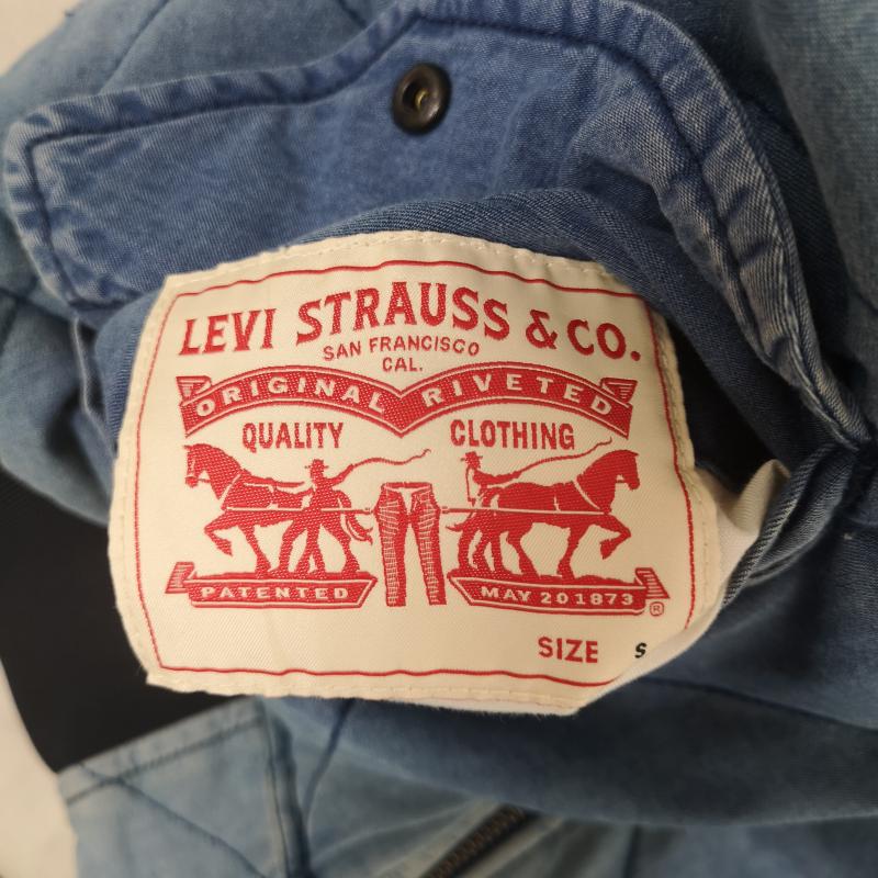 リーバイストラウスアンドコー Levi Strauss & co. ジャケット、上着 ジャンパー、ブルゾン リバーシブル 2WAY キルティング ボア フリース ボンバー ジャケット S インディゴ / インディゴ / Indigo X 白 / ホワイト / white メンズ USED 古着 中古 50170041