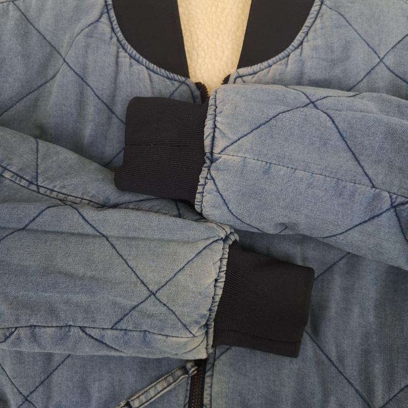 リーバイストラウスアンドコー Levi Strauss & co. ジャケット、上着 ジャンパー、ブルゾン リバーシブル 2WAY キルティング ボア フリース ボンバー ジャケット S インディゴ / インディゴ / Indigo X 白 / ホワイト / white メンズ USED 古着 中古 50170041