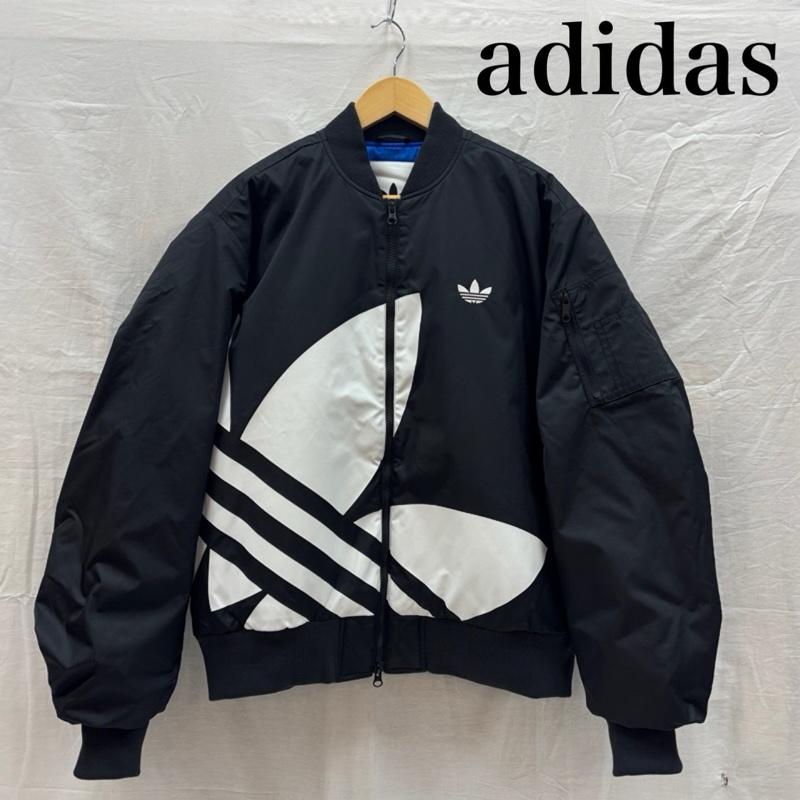 アディダス adidas ジャケット、上着 ジャンパー、ブルゾン JL8380 パデッド ナイロン ボンバー ジャケット オーバーサイズ L 黒 / ブラック / black メンズ USED 古着 中古 50170044