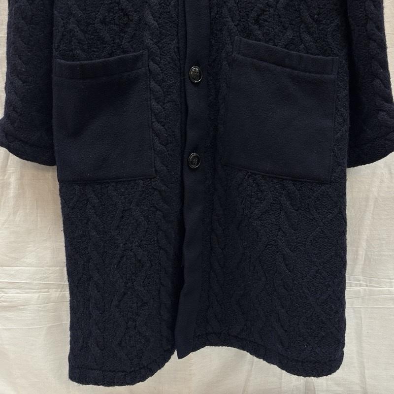 ブルーブルー BLUE BLUE コート コート一般 ケーブル ニット コート - 紺 / ネイビー / navy メンズ USED 古着 中古 50170046