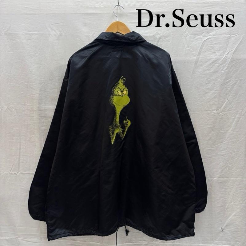ヴィンテージ VINTAGE ジャケット、上着 ジャンパー、ブルゾン Dr.Seuss ドクタースース グリンチ プリント ナイロン コーチ ジャケット XL 黒 / ブラック / black メンズ USED 古着 中古 50170048