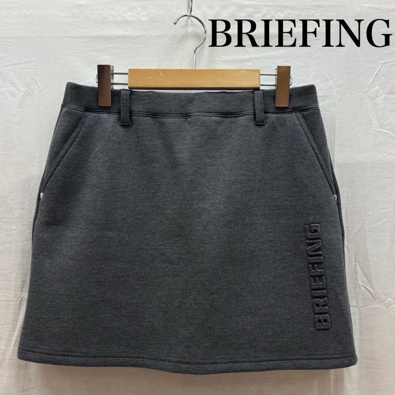 ブリーフィング BRIEFING スカート ミニスカート BRG223W52 ウォーム 3D ロゴ ミニ スカート ゴルフウェア L 灰 / グレー / gray レディース USED 古着 中古 50170050